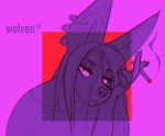  2020 anthro blue_body chiropteran cigarette clothed clothing ear_piercing ear_ring english_text hair itswolven long_hair male male_(lore) mammal mars_(itswolven) piercing purple_background purple_sclera red_background red_eyes shirt signature simple_background smoking solo text topwear 