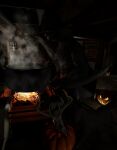 absurd_res brewery capcom cauldron domestic_cat dragon dushess european_mythology felid feline felis female feral flying_wyvern halloween hi_res holidays inside mammal monster_hunter mythological_creature mythological_scalie mythology nargacuga night potion scalie standing_on_toes western_dragon witch_costume wyvern