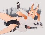 anal anal_fluids anal_penetration animal_genitalia animal_penis anthro anthro_on_anthro anthro_penetrated anthro_penetrating anthro_penetrating_anthro arm_support arm_wrapping arm_wraps athletic athletic_anthro athletic_male ball_size_difference balls big_balls big_penis black_balls black_penis bodily_fluids canid canine canis cheek_tuft chin_piercing chin_tuft claws darkened_balls darkened_genitalia darkened_penis death_(puss_in_boots) demon dreamworks duo ear_piercing equine_genitalia equine_penis facial_markings facial_tuft fangs feet foot_wrapping foot_wrappings foot_wraps from_behind_position frown fur fuzzy genitals green_eyes grey_body grey_fur grin gums gums_(mouth) hand_behind_head head_markings hi_res holding_leg humanoid_genitalia humanoid_penis leaning leaning_on_elbow leg_grab long_ears long_penis lying male male/male male_penetrated male_penetrating male_penetrating_male mammal markings mask_(marking) neck_tuft nude on_side orange_body orange_fur pawpads penetration penis penis_size_difference piercing puss_in_boots_(franchise) raised_leg red_eyes sabuke_(character) sabuky sex shallow_penetration signature size_difference smaller_penetrated smile tailless teeth tuft wolf wrapped_arms wraps
