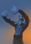  abs anthro black_body black_fur breasts clothed clothing conqista felid female fur goat_(movie) hi_res jett_fillmore love mammal meme muscular muscular_anthro muscular_female navel pantherine shadow_hands_challenge sharp_teeth signature small_breasts smile solo sony_corporation sony_pictures tailless teeth topless 