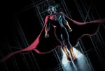  1boy absolute_dc absolute_superman bodysuit cape dc_comics grey_bodysuit juaneferreyra male_focus multicolored_suit red_cape solo superhero_costume superman_(absolute_dc) superman_logo taut_bodysuit two-tone_suit 