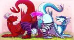 2_penises anal anal_penetration anus blizzard_(squeed2115) blue_body bodily_fluids butt clothing cum dildo dildo_in_ass dildo_insertion double_dildo double_penetration dragon duo eye_contact feral gaping gaping_anus genital_fluids genitals hi_res icewing_(wof) knot knotted_penis legwear looking_at_another male male/male multi_genitalia multi_penis mythological_creature mythological_scalie mythology nie_lao object_in_ass penetration penis potatosnake precum raised_tail red_body scalie sex_toy sex_toy_in_ass sex_toy_insertion slit_penis spikes stockings tail transparent_dildo transparent_sex_toy white_body wings_of_fire