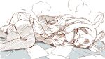  1girl animal_ears arabian_oryx_(kemono_friends) blush breasts female_masturbation fingering gazelle_ears grabbing_own_breast kemono_friends masturbation masuyama_ryou on_floor paper sketch solo steaming_body 