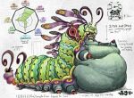  ambiguous_gender arthropod belly big_belly caterpillar huge_belly hyper hyper_belly insect larva model_sheet obese overweight revofreverie solo 