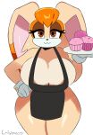  anthro bedroom_eyes big_breasts breasts crispynecro cupcake female food hi_res holding_food holding_object lagomorph leporid looking_at_viewer mammal narrowed_eyes rabbit seductive sega solo sonic_the_hedgehog_(series) vanilla_the_rabbit 