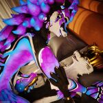 1:1 3d_(artwork) 4k absurd_res animal_genitalia animal_penis anthro anthro_on_anthro balls bed bedroom bedroom_sex biped black_body black_fur blender_(artwork) blender_cycles_(artwork) blue_body blue_fur bodily_fluids canid canine canine_genitalia canine_penis canis claws clothing cum cum_drip cum_dripping_from_penis cum_on_penis depth_of_field digital_media_(artwork) dominant dragonplayer dripping duo erection fox frottage fur furniture genital_fluids genitals godistheduck golden_body grey_body grey_fur hair hand_on_bed hand_on_penis hi_res inside kneeling kneeling_on_bed knot legwear lupicane lying lying_on_bed male male/male mammal masturbation moan multicolored_body nude on_bed open_mouth orgasm paws penile penis penis_grab penises_touching pink_body pink_fur reflection rexouium riding sex slim slim_anthro slim_male slim_sub smile submissive submissive_male tail white_body white_fur yellow_body yellow_fur