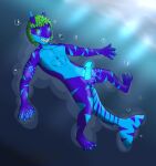 absurd_res anthro aquatic digital_drawing_(artwork) digital_media_(artwork) fish fish_tail full-length_portrait genitals hi_res loczek male mikrus penis portrait shark solo swimming teeth underwater underwater_view water