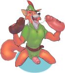5_fingers anthro anthro_focus belt big_penis biped black_eyebrows black_nose bodily_fluids bottomless bottomless_anthro bottomless_male brown_belt brown_glans brown_penis bycocket canid canine claws clothed clothed_anthro clothed_male clothing countershade_face countershade_neck countershading cum cum_in_mouth cum_inside cum_on_face cum_on_hat cum_on_tongue cum_string digital_drawing_(artwork) digital_media_(artwork) disembodied_penis disney erection eyebrows fangs finger_claws fingers foreskin fox fur genital_fluids genitals glans green_bycocket green_clothing green_hat green_headwear green_shirt green_topwear green_tunic group hand_on_another's_penis hand_on_penis handjob hat hat_feather headgear headwear hewge hi_res high-angle_view humanoid_genitalia humanoid_penis kneeling looking_at_another's_penis loose_feather male male/male male_anthro mammal messy monotone_background monotone_tail multicolored_body multicolored_fur narrowed_eyes open_mouth open_smile orange_body orange_fur partially_retracted_foreskin penile penis pink_glans pink_penis pink_tongue red_fox retracting_foreskin robin_hood robin_hood_(disney) sex shaded shadow shaft_divide shirt simple_background smile solo_focus tail teeth tongue tongue_out topwear trio true_fox tunic whisker_spots white_background white_body white_claws white_countershading white_finger_claws white_fur