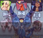  3girls absurdres after_anal after_sex after_vaginal annoyed anus aroused ass black_sclera blonde_hair body_writing cheeso_art colored_sclera cum cum_in_ass cum_in_pussy cumdrip cynthia_(pokemon) dark-skinned_female dark_skin furry furry_female garchomp glory_wall highres immobilization iris_(pokemon) lower_body multiple_girls naughty_face pokemon pokemon_(creature) pokemon_black_and_white pokemon_diamond/pearl/platinum public_use purple_hair pussy restrained sharp_teeth spread_legs stationary_restraints tail take_your_pick teeth through_wall tongue tongue_out uncensored writing_on_wall 