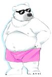 0ottotto0 2026 anthro bear belly big_belly clothing eyewear hi_res ice_climber kemono male mammal moobs navel nipples overweight overweight_male polar_bear polar_bear_(ice_climber) solo sunglasses underwear ursine