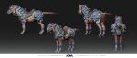 2026 3d_(artwork) absurd_res accessory adia_studios ambiguous_feral ambiguous_gender armor autodesk_maya_(artwork) black_background blue_armor blue_greaves blue_helmet blue_sabatons bridle brown_body brown_fur clothed clothed_ambiguous clothed_feral clothing colored company_name concept_art digital_media_(artwork) email english_description english_text equid equine feral fur furgonomics gradient_background greaves headgear helmet hi_res highguard_(game) horn horned_helmet horse light lighting long_tail looking_at_viewer mammal mouth_closed official_art quadruped red_tail reins rope sabatons saddle shaded simple_background solo standing substance_painter_(artwork) tail tail_accessory text turnaround unknown_artist url zbrush_(artwork)
