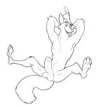 4_toes anthro balls balls_on_tail big_penis biped black_and_white black_eyebrows black_nose black_pawpads bycocket canid canine claws clothing digital_drawing_(artwork) digital_media_(artwork) disney erection eyebrows fangs featureless_chest feet foreskin fox full-length_portrait fur genitals glans hands_behind_head hat hat_feather hat_only headgear headgear_only headwear headwear_only hewge hi_res humanoid_genitalia humanoid_penis leaning leaning_backward line_art loose_feather male male_anthro mammal monochrome monotone_background mostly_nude mostly_nude_anthro mostly_nude_male navel open_mouth open_smile pawpads paws penis portrait red_fox retracted_foreskin robin_hood robin_hood_(disney) shaft_divide simple_background sitting smile solo spread_legs spreading tail teeth three-quarter_view toe_claws toes tongue true_fox whisker_spots white_background