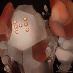  artist_name black_background elly_azurea highres novaswarm pokemon pokemon_(creature) pokemon_focus regirock solo 