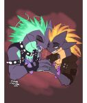  amped_toxtricity anthro conditional_dnp duo hi_res kayla-na low_key_toxtricity male married_couple nintendo piercing pok&eacute;mon pok&eacute;mon_(species) toxtricity video_games 