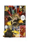  absurd_res anthro anthro_pred anthro_prey balls balls_on_face cock_vore comic demon dergun dialogue dragon effee_draws english_text feet_first fur genitals hel_(shiretsuna) hi_res internal jarlo male male_pred male_prey mammal mink mustelid musteline mythological_creature mythological_scalie mythology onomatopoeia penile penis red_body red_fur scalie size_difference sound_effects text true_musteline unwilling_prey vore yellow_body yellow_fur 