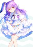  animal_ears bunny_ears dress hoshi_tefu hoshikawa_tefu hoshikawa_tefu_(virtual_youtuber) skirt_lift 