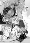  1boy 1girl absurdres aesc_(exhibition_attire)_(fate) aesc_(fate) aesc_(rain_witch)_(fate) alternate_breast_size_(larger) blush braid breasts closed_eyes cloud collared_shrug cum cum_in_pussy fate/grand_order fate_(series) fellatio french_kiss fujimaru_ritsuka_(male) girl_on_top greyscale hand_in_another's_hair hanging_breasts hat hetero highleg highleg_panties highres kiss kneeling large_breasts large_hat long_hair long_sleeves looking_at_another lying micro_shorts monochrome multiple_views on_back oral panties round_eyewear sex shorts shrug_(clothing) side_braid sound_effects speech_bubble standing thigh_strap underwear unworn_clothes waira witch_hat 