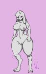  abs anthro big_breasts big_butt breasts butt camel_toe cat_lamb_hybrid cute_tail female fist hi_res horn humanoid intimidating mewlia nipples pink_nipples pose small_nipples solo thick_thighs vamrack wide_hips 