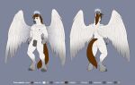  2020 abs animal_genitalia anthro apple-faced areola balls brown_eyes brown_hair brown_tail butt equid equine feathered_wings feathers full-length_portrait fully_sheathed fur genitals grey_areola grey_nipples hair halo hi_res male mammal model_sheet multiple_versions muscular muscular_anthro muscular_male nipples nude pegasus portrait sheath simple_background solo standing white_body white_fur white_wings wings 