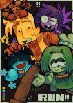  ! !! 1boy 2girls 2others 9aaaalt29 ? androgynous aqua_(deltarune) aqua_skin black_hair blonde_hair boxing_gloves closed_mouth colored_skin commentary cowboy cowboy_hat crying deltarune english_commentary english_text fang glasses green_(deltarune) green_hair green_skin hair_over_eyes hat highres long_hair long_sleeves looking_at_another looking_at_viewer multiple_girls multiple_others open_mouth orange_(deltarune) pixel_art purple_hair purple_skin round_eyewear seth_(deltarune) short_hair shrugging skin_fang sleeves_past_fingers sleeves_past_wrists streaming_tears sweatdrop tears teeth upper_teeth_only utdr_(toby_fox) yellow_(deltarune) yellow_skin 