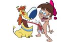  absurd_res bestiality bj1996 crown duo feral genitals hi_res human human_on_feral interspecies licking male male/male mammal nickelodeon oral penile penis penis_lick sex sparky_(fop) the_fairly_oddparents timmy_turner tongue tongue_out 