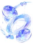  blue_eyes blue_skin colored_skin dragon dragonair dripping head_wings highres horns kukuna27 no_humans orb pokemon pokemon_(creature) pokemon_focus single_horn white_background wings 
