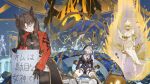  3girls absurdres aglaea_(honkai:_star_rail) animal_ears black_gloves black_pantyhose blonde_hair boots breasts brown_hair cat_ears cat_girl cipher_(honkai:_star_rail) cleavage closed_eyes commentary_request crossover crying dress fate/stay_night fate/unlimited_blade_works fate_(series) gloves grey_hair highres honkai:_star_rail honkai_(series) jacket long_hair long_sleeves multiple_girls neko_no_kedama open_clothes open_jacket open_mouth pantyhose parted_lips red_jacket short_hair sitting standing streaming_tears tears tohsaka_rin tohsaka_rin_(honkai:_star_rail) twintails white_boots white_dress yokozuwari 