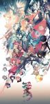  5boys 6+girls absurdres alice_(deemo) android animalization apron avalon_(implosion) bird black_collar black_gloves black_skirt blonde_hair blue_dress blue_eyes blue_hair boots bow bow_hairband bowtie cape chelsea_(voez) coat collar collared_shirt crimson_(implosion) crown cuirass deemo deemo_(character) digital_dissolve dress elbow_gloves energy_wings eye_trail falling fighting gameplay_mechanics gauntlets gloves glowing guitar hairband headset highres holding holding_microphone holding_polearm holding_sword holding_weapon hood hooded_coat implosion:_never_lose_hope instrument iris_(cytus) jessy_(voez) knight lance_(voez) light_trail long_hair mandora masked masked_lady_(deemo) mecha microphone microphone_stand multiple_boys multiple_girls nan_(voez) neckerchief ocean_(voez) pantyhose paparaya pink_apron pink_hair polearm project_symphony puritan_collar qian_qian red_cape red_dress red_hair red_hairband red_neckerchief robot rosabel_(cytus) sasaki_yuko science_fiction shirt short_hair skirt socks sword thigh_boots twintails vanessa_(cytus) voez weapon white_bow white_bowtie white_coat white_dress white_shirt 