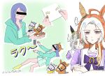  ... 3girls :d @_@ ahoge animal_ears aqua_hoodie bar_censor blue_hair blunt_ends blush bow bowtie camisole censored colored_bangs commentary_request crazy_keiba_lady_(jra) crossed_arms curtained_hair ear_covers ear_ornament facing_viewer genderswap genderswap_(mtf) green_camisole green_shorts hair_ornament highres holding holding_stuffed_toy hood hoodie horse_ears horse_girl horse_hat horseshoe_ornament japan_racing_association long_hair medium_hair multicolored_hair multiple_girls nail_art nervous_sweating orange_hair orfevre_(umamusume) original parted_lips personification phone puffy_short_sleeves puffy_sleeves purple_bow purple_eyes s_ver_s sailor_collar scared school_uniform short_sleeves shorts silver_sonic_(racehorse) single_ear_cover single_sidelock smile socks speech_bubble spoken_ellipsis streaked_hair stuffed_animal stuffed_horse stuffed_toy summer_uniform sweat swept_bangs tassel tassel_hair_ornament teeth tracen_school_uniform translation_request two-tone_hair umamusume white_hair white_sailor_collar white_streaks yellow_socks 