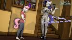  3d_(artwork) age_difference anthro anthrofied barefoot big_breasts breasts dialogue digital_media_(artwork) duo equid equine female fishnet_clothing friendship_is_magic hasbro hi_res horn inside larger_female mammal my_little_pony nipples older_female rarity_(mlp) senthaurekmern sibling sister sisters size_difference smaller_female sweetie_belle_(mlp) unicorn young younger_female 
