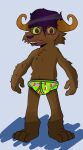  anthro bovid brown_body brown_fur caprine clothing embarrassed fur goat infantilism male mammal open_mouth solo spreding_legs standing underwear 