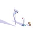 black_eyes blue_skin bug colored_skin commentary_request dragon dratini height_difference highres horns large_nose negi_tamaraven5 no_humans pokemon pokemon_(creature) pokemon_focus shadow single_horn weedle white_background white_skin wiglett 