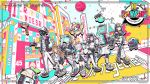  1other 2boys 4girls alice_(deemo) animal animal_ear_headphones animal_ear_headwear animal_ears asakura_neko asymmetrical_legwear badge bag baseball_cap belt bird black_hair black_hoodie black_overskirt black_pants black_shirt black_skirt brown_hair bucket_hat cat_ear_headphones cat_ears clothed_robot clothing_cutout collared_shrug crop_top cytus cytus_ii deemo deemo_(character) deemo_ii denim detached_sleeves diana_(implosion) dithering echo_(deemo) eyewear_on_head fake_animal_ears fanny_pack handbag hat headphones headphones_around_neck highres hood hoodie horns humanoid_robot implosion:_never_lose_hope jacket jeans letterman_jacket mandora mo:_astray mo_(character) monitor_head multicolored_jacket multiple_boys multiple_girls nan_(voez) official_art outline owl pants puggi rayark robo_head_(cytus) robot sdorica shirt shoulder_cutout shrug_(clothing) skirt sleeveless socks sticker thighhighs torn_clothes torn_pants two-tone_pants voez white_hat white_outline white_shirt white_thighhighs yellow_belt 