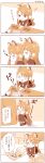  2girls :3 absurdres animal_ears blush_stickers chibi closed_eyes clothes_grab commentary_request crying eighth_note grabbing_another's_sleeve highres idolmaster idolmaster_million_live! kisaragi_ichigo leopard_ears long_hair mini_person minigirl monochrome multiple_girls musical_note shirt sneezing tanaka_kotoha tape tears tokoro_megumi 