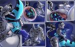 16:10 absurd_res anthro comic cuddling duo endosoma felid female full_tour hi_res internal keegra loki7u7 male male/female mammal manokit maree_(teamore) markings pantherine safe_vore snow_leopard spots spotted_markings vore widescreen