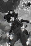 2026 2:3 aircraft airplane anthro biped black_body breasts buckteeth burning clothed clothing eyebrows female fire front_view gloves hair handwear jumpsuit looking_back looking_up low-angle_view lumineko mammal monochrome mouse mouse:_p.i._for_hire murid murine open_mouth open_smile outside parachute rodent round_ears short_hair small_breasts smile solo tammy_tumbler teeth tongue vehicle white_clothing white_gloves white_handwear