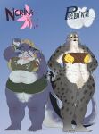 2025 5_fingers 5_toes anthro aquatic barbel_(anatomy) belly blue_background bottomless bottomless_anthro bottomless_female bottomwear bracelet breasts catfish circle_eyebrows cleavage clothed clothed_anthro clothed_female clothing digital_media_(artwork) duo eyebrows feet female female_anthro fin fingers fish front_view fur green_bottomwear green_clothing green_shorts grey_body grey_fur hands_on_hips hat headgear headwear hi_res huge_thighs jewelry mammal midriff multicolored_body multicolored_fur nerina_(sloum) one_eye_closed open_mouth overweight overweight_anthro overweight_female padina_(sloum) pinniped pose pubes seal sharp_teeth shorts side_view simple_background sleeveless_clothing sloum smile solo tail tail_fin teeth thick_thighs toes whiskers white_eyebrows