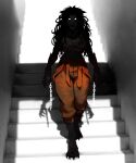 2026 4_toes 5_fingers angry anthro arm_tuft athletic athletic_anthro athletic_female biped black_body black_fur bone breasts canid canine canine_skull canis chain claws clothed clothed_anthro clothed_female clothing collarbone colored cuffs_(clothing) detailed digital_drawing_(artwork) digital_media_(artwork) domestic_dog ears_down elbow_tuft feet female female_anthro fingers front_view full-length_portrait fully_clothed fully_clothed_anthro fully_clothed_female fur glowing glowing_eyes hair hi_res in_the_shadows jumpsuit light lighting looking_at_viewer malo mammal medium_breasts messy_hair ominous open_mouth orange_clothing orange_jumpsuit pivoted_ears portrait pose scp-1471-a scp_foundation shaded shadow sharp_teeth shirt skull skull_head solo stairs tank_top teeth toe_claws toes topwear torn_clothing torn_topwear tuft walking white_clothing white_eyes white_shirt white_tank_top white_topwear whymete