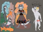 anthro balls blush blush_lines bodily_fluids canid canine canis crying cum domestic_cat domestic_dog ears_up elaxski erection exclamation_point eyebrows felid feline felis genital_fluids genitals group hi_res male male/male mammal open_mouth pantherine penis polish_cartoon reksio reksio_(series) sex snow_leopard speech_bubble tail tears text tongue tongue_out