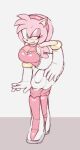 alternate_costume amy_rose anthro armwear balls big_balls big_breasts big_bulge big_penis bodysuit boots breasts bulge cleavage clothed clothing detailed_bulge drakeinflates elbow_gloves eulipotyphlan eyeshadow flaccid footwear genitals glistening_eyeshadow gloves gynomorph handwear heart_symbol hedgehog hi_res high_heeled_boots high_heels intersex legwear lips lipstick looking_at_viewer makeup mammal one_eye_closed penis pink_eyeshadow rouge_costume sega shoes skinsuit smile smiling_at_viewer solo sonic_the_hedgehog_(series) thick_bottom_lip thigh_boots thigh_highs tight_clothing wide_hips wink winking_at_viewer