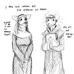  2021 anthro bible cervid clothing cross duo female hi_res hladilnik male male/female mammal monk monochrome mouse murid murine nun nun_habit religion religious_clothing robe rodent 