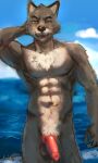 5_fingers abs anatomically_correct anatomically_correct_genitalia anatomically_correct_penis animal_genitalia animal_penis anthro areola armpit_hair athletic athletic_anthro athletic_male ball_tuft balls beach bedroom_eyes biceps big_balls big_muscles big_penis biped blush bodily_fluids body_hair canid canine canine_genitalia canine_penis canis casual_erection casual_nudity cheek_tuft chest_hair chest_tuft claws cloud crotch_tuft day detailed_background dreamworks dripping erection eyebrows facial_hair facial_scar facial_tuft fangs finger_claws fingers fluffy fluffy_chest front_view fur genital_fluids genitals gesture grey_body grey_fur hair hand_behind_head hand_on_head happy_trail head_tuft hi_res humanoid_genitalia humanoid_hands knot knotted_penis koldiablo leaking light looking_at_viewer male male_anthro mammal mr._wolf_(the_bad_guys) multicolored_body muscular muscular_anthro muscular_legs muscular_male muscular_thighs narrowed_eyes navel neck_tuft nipples nude nude_anthro nude_beach nude_male obliques open_mouth open_smile outside partially_submerged pecs penis pink_genitals pose presenting presenting_penis pubes public raised_arm red_genitals red_penis sand scar sea seaside seductive serratus sheath simple_background skinny_dipping sky smile smiling_at_viewer solo standing standing_in_water summer sunlight sweat tail teeth the_bad_guys thick_eyebrows tongue tongue_out triceps tuft vein veiny_penis water wet wet_body wet_fur whiskers white_body wolf yellow_eyes