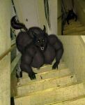 animal_humanoid anthro biceps big_arms big_butt big_legs big_moobs big_muscles big_nipples big_pecs black_body black_ear_tips black_ears black_fur butt canid canid_humanoid canine canine_humanoid canis climbing creepy crouching dark_body dark_ears dark_fur dark_nipples dark_skin dark_tail digital_drawing_(artwork) digital_media_(artwork) dipstick_ears domestic_dog ear_markings eyebrows fat_legs fluffy fluffy_ears fluffy_tail fur furaffinity furry_ears furry_tail grey_eyebrows hi_res hohohonse huge_butt huge_hips huge_legs huge_moobs huge_pecs huge_thighs humanoid hybrid inside large_legs long_tail looking_at_viewer looking_up looking_up_at_viewer male male_anthro male_focus mammal mammal_humanoid markings mixed_media model_sheet moobs multicolored_ears muscular muscular_arms muscular_butt mythological_canine mythological_creature mythology nipples open_mouth pecs photo_background photography_(artwork) pointy_ears pupils reference_image solo stairs tail teeth thick_arms thick_thighs triceps werecanid werecanine werecreature werewolf white_eyes white_pupils wide_hips wolf wolf_ears wolf_humanoid wolf_tail wolfdog