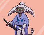 anthro avatar:_the_last_airbender bulge hi_res hybrid katana kayadult male melee_weapon momo_(avatar) nickelodeon reveal simple_background solo sword weapon