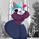 1:1 absurd_res anthro azucena_(eddiebrije) big_breasts big_butt black_lips breasts butt eddiebrije fan_character female generation_3_pokemon hi_res huge_breasts lips mature_female nintendo not_furry pokemon pokemon_(species) ralts shortstack solo thick_lips wide_hips