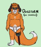 absurd_res anthro barefoot black_text blue_glasses_frames briefs briefs_only brown_hair canid canine canis character_name claws clothed clothing domestic_dog eyewear feet glasses green_background hair hi_res inuarashi_(one_piece) kayadult male mammal missing_one_leg monotone_briefs monotone_clothing monotone_underwear navel nipples older_mae open_mouth open_smile prosthetic scar simple_background smile solo sunglasses text tighty_whities topless topless_anthro topless_male underwear underwear_only white_briefs white_clothing white_underwear yellow_eyewear yellow_glasses