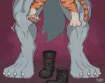 3_toes 4_toes aloaf_o'bread ambiguous/ambiguous ambiguous_anthro ambiguous_gender anthro anthro_on_anthro boots canid canine canis carrying_another carrying_partner claws clothing colored dangling dangling_legs death_(puss_in_boots) digital_drawing_(artwork) digital_media_(artwork) discarded_clothing discarded_footwear domestic_cat dreamworks duo faceless_ambiguous faceless_anthro faceless_character feet felid feline felis footwear front_view fur grey_body grey_fur hi_res holding_another holding_partner larger_ambiguous male_(lore) mammal mostly_offscreen_ambiguous mostly_offscreen_anthro mostly_offscreen_character muscular muscular_ambiguous muscular_anthro nude obscured_sex orange_body orange_fur out_of_frame pawpads puss_in_boots_(dreamworks) puss_in_boots_(franchise) red_background sex shaded shaking shoes signature simple_background size_difference smaller_ambiguous standing standing_sex striped_body stripes tail toes trembling wolf