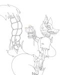  anthro big_breasts big_butt bone breasts butt canid canine canis female female/female five_nights_at_freddy&#039;s five_nights_at_freddy&#039;s_2 fox hi_res looking_at_viewer machine mammal mangle_(fnaf) robot sketch smile smiley_face solo trash video_games wide_hips 