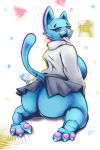 2026 2:3 3_toes absurd_res ankle_tuft anthro artist_logo barefoot big_breasts big_butt big_iris biped black_eyebrows blue_body blue_breasts blue_claws blue_ears blue_fur blue_inner_ear blue_markings blue_tail bottomwear breasts butt cartoon_network cheek_tuft claws clothed clothing digital_drawing_(artwork) digital_media_(artwork) domestic_cat eyebrows eyelashes facial_markings facial_tuft fangs feet felid feline felis female fur fur_tuft glistening glistening_eyes glistening_nose glistening_pawpads glistening_tongue grey_bottomwear grey_clothing grey_microskirt grey_miniskirt grey_skirt hazarts head_markings head_tuft head_turned hi_res huge_breasts iris kneeling leg_tuft light_body light_fur light_markings logo long_eyelashes looking_at_viewer looking_back looking_back_at_viewer mammal markings mature_anthro mature_female microskirt miniskirt multicolored_outline muzzle_(marking) nicole_watterson open_mouth open_smile outline panties partially_clothed partially_clothed_anthro partially_clothed_female pawpads paws pink_nose pink_pawpads pink_tongue plantigrade plantigrade_pawpads pointy_ears prick_ears pupils purple_eyes shirt side_boob skimpy skirt smile smiling_at_viewer snout solo tail teeth the_amazing_world_of_gumball thick_eyebrows thick_eyelashes thick_thighs three-quarter_view toe_claws toes tongue tongue_out topwear tuft underwear upskirt whiskers white_clothing white_panties white_sclera white_shirt white_topwear white_underwear white_whiskers