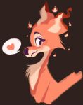  &lt;3 2021 ambiguous_gender canid canine chest_tuft dipstick_ears fire fox fur hi_res kiko_(tohupo) mammal multicolored_ears orange_body orange_fur simple_background smile solo tohupo tuft white_body white_fur 